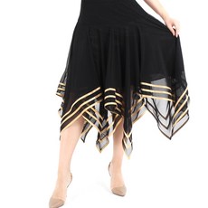 dancedome Bellydancemall 三線飾帶裙 肚皮舞服 LDS2100, 金色