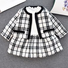 JOY MULTI 女童小香風長袖外套+短裙套裝