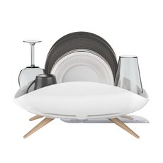 Mgmc Design 單層餐具瀝水架+餐具瀝水收納盒, 白色的