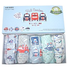MRKIDS 男孩童倫敦汽車圖案3角內褲5入組