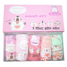 MRKIDS 女孩童可愛圖案純棉3角內褲5入組