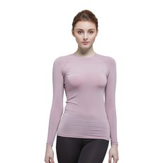 GearX 女子豪華夏季顏色長圓形圓形頸部冷底層上衣