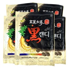 Korea Food 紅蔘黑糖果, 5包, 350g