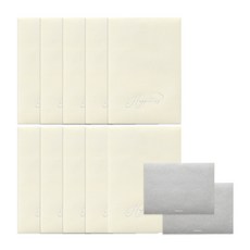 walgadaks 幸福明信片+信封袋 10入+圓形貼紙 銀色 12入, 灰色的, 1套