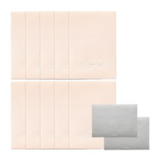 walgadaks 幸福明信片+信封袋 10入+圓形貼紙 銀色 12入, 粉色, 1組