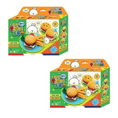 모닝글로리 5000 말랑 햄버거 플레이도우 클레이 2p, 혼합 색상, 181g