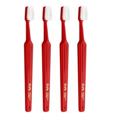 TePe 緹碧 超細纖維護理牙刷 紅色, 1件, 4個