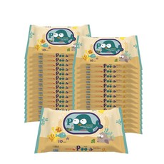 sprinkle 孩童用掀蓋型可沖式濕紙巾60抽, 10張, 30包