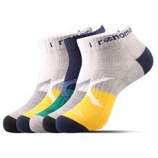 renoma 男士運動毛圈短筒襪 E型, 隨機出貨, 5個