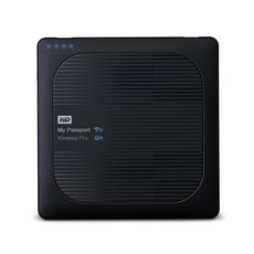 WD My Passport Wireless Pro 외장하드 E6B + 파우치, 1TB, 블랙