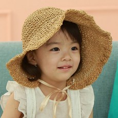 MUXUE 孩童綁帶編織草帽