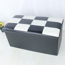 簡單溫暖的單色格子收納椅 76 x 38 x 38cm, A-1