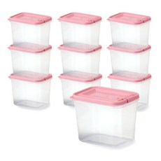 cimelax 長方形可微波密封保鮮盒 520ml, 隨機出貨, 10個