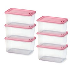 cimelax Cookbap方形微波爐容器 1200ml, 隨機出貨, 6個