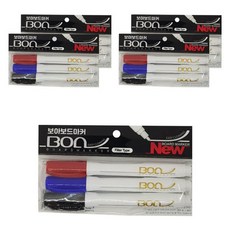 BOA白板筆 細型 3色組, 紅、黑、藍, 5套