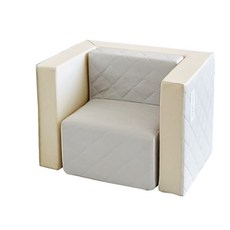 MAMMA KIDS Folder 沙發椅桌子組裝墊組, 灰色 奶油白