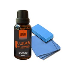 LUKAS 9H 陶瓷玻璃鍍膜劑 + 施工用絨布 + 鍍膜專用塊, 1套