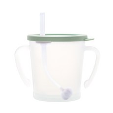 AGAFURA Magic系列雙耳防溢重力球吸管杯, 薄荷綠, 1個, 300ml