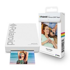 Polaroid Corporation 寶麗來 薄荷打印機智能手機照片打印機白色 + 相紙 20p, POLMP02