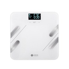 LOTTE 樂天 智慧型數位體重計, LSS135, 白色的