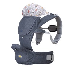 베베띠랑 캥거루M 3in1 아기띠 힙시트, 네이비블루