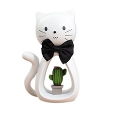 미니띠네 캣 디자인 저금통 중, 화이트, 1개