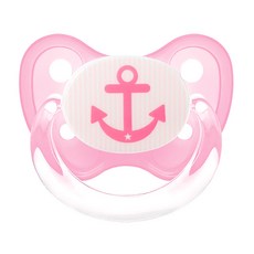 Dentistar 安撫奶嘴, 第3階段(14個月以上), 粉色船錨款, 1個