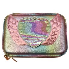 旋轉鏡設計化妝包, 天使心彩虹, 1個