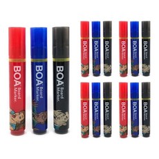 BOA新鮮墨水白板筆 3種組, 紅、黑、藍, 5套