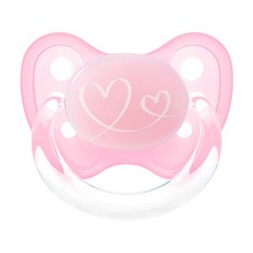 Dentistar 安撫奶嘴, 第1階段(0~6個月), 粉色愛心款, 1個