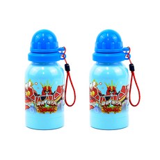 金剛戰士不鏽鋼水瓶 2入, 混色, 400ml