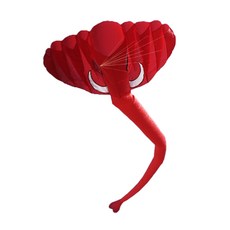 YN大象創意風箏放風箏套組傳統玩紅, 1套