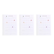 대시앤도트 one day one gummy 한달목표 플래너 12매 x 3p, 혼합 색상