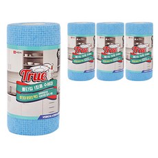 씨앤씨 일회용 수세미 2세대형 롤타입 80p, 블루, 4개