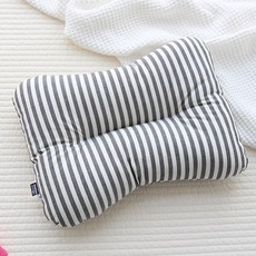 hello MINIME 柔軟條紋孩童枕, 黑色的