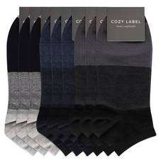 COZY LABEL 男士條紋西裝踝襪9雙