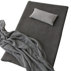 HELLO MINIME 素色雙面絎縫棉質午睡墊, 炭灰色 灰色