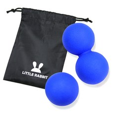 Little rabbit TPE按摩球+收納袋 均碼, 藍色, 1組