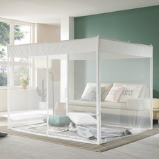 ALTTEURI 2合一長方形防蚊帳篷, 奶油