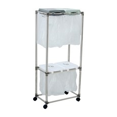 해피홈 클링컬러 스퀘어 분리수거함 실속형 4p + 봉투 100p + 분리수거함 전용스티커, 혼합 색상, 1세트