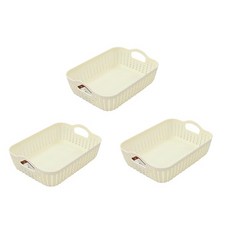 ABM 韓國籐編儲物籃 M, 象牙, 3片