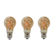 Faroluce LED愛迪生燈泡 A60 金色 4W, 黃光色, 3片