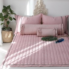 Yegaroad 竹製Blang絎縫薄墊, 粉色