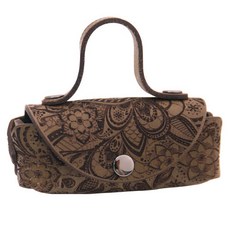 Hudson&Viola Blanche9 義大利天然牛皮手柄印章盒 圖案, 卡其色