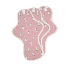 eechae 粉色兔子棉布衛生棉, 1件, 3個, 大型