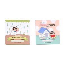 플라잉웨일즈 짱구는못말려 메모지 멍멍짱구 + 흰둥이랑 2종 세트, 혼합 색상, 1세트