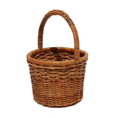 手提式圓形編織籃 F303s, 混色, 1個