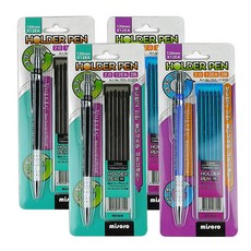 misoro 自動鉛筆 黑色 2入+藍色 2入, 2mm, 1套