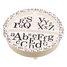 슈가부거 흡착접시 이유식기 알파벳 ABC, 혼합 색상, 1개