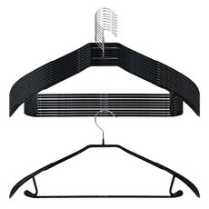 LIENO 防滑塗層西裝衣架 45cm, 10個, 黑色